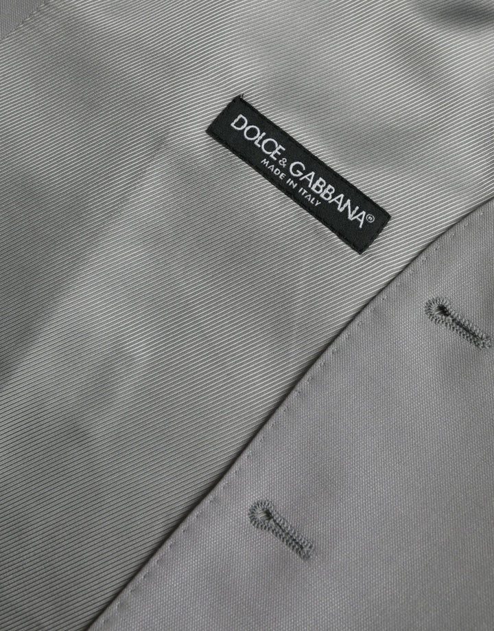 Dolce &amp; Gabbana Light Gray Wool Formal Dress Waistcoat Vest by Dolce &amp; Gabbana outlet now on sale