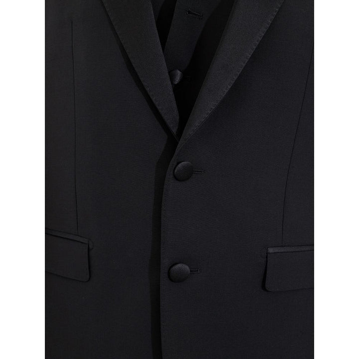 Dolce & Gabbana Elegant Black Wool Men's Suit