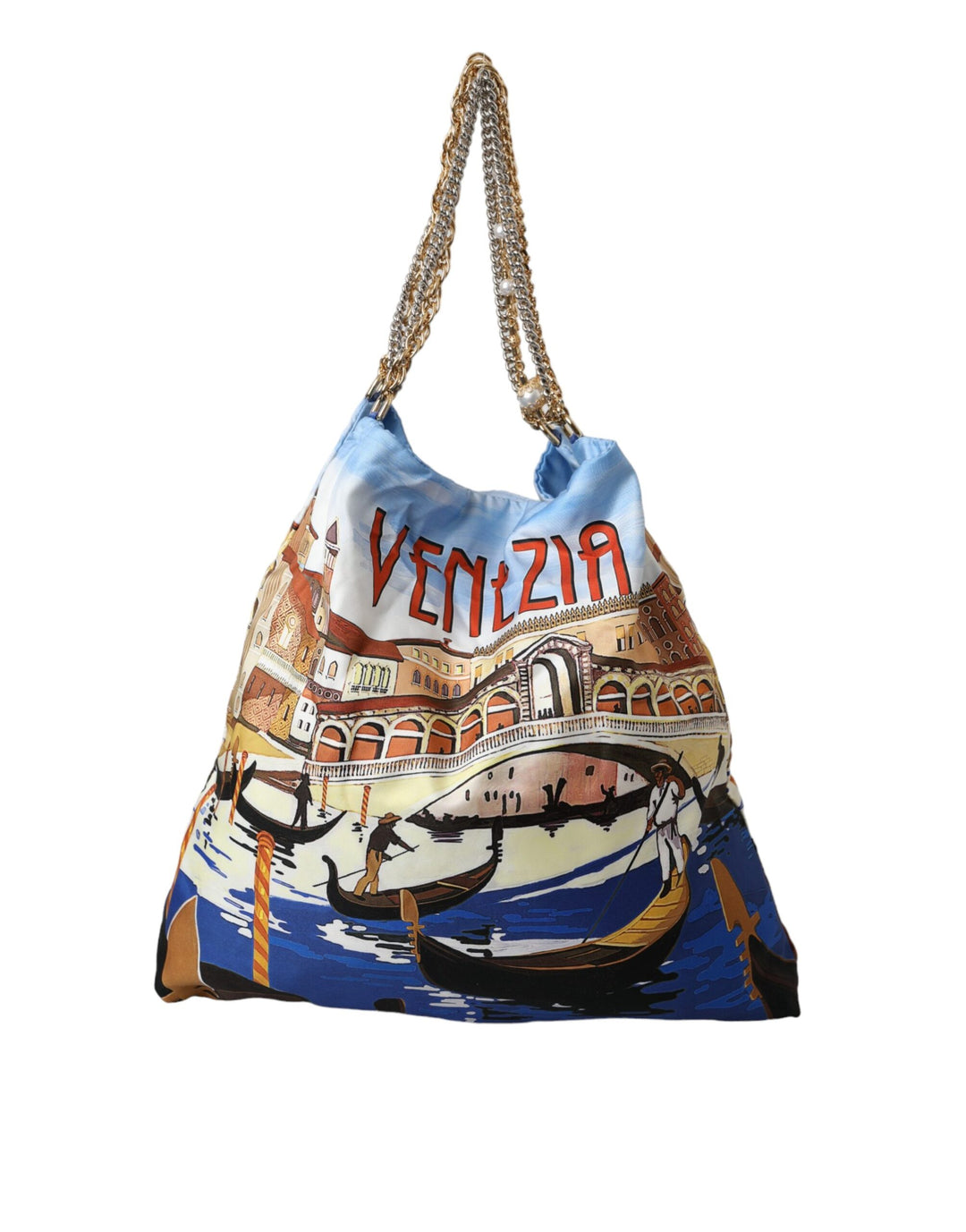 Dolce & Gabbana - Dolce & Gabbana Multicolor Venezia Canvas Women Shopping Tote Bag - BAG1436 - Ask Me Wear