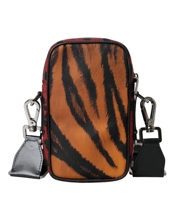 Dolce & Gabbana - Dolce & Gabbana Multicolor Tiger Print Nylon Logo Cross Body Bag - BAG1440 - Ask Me Wear