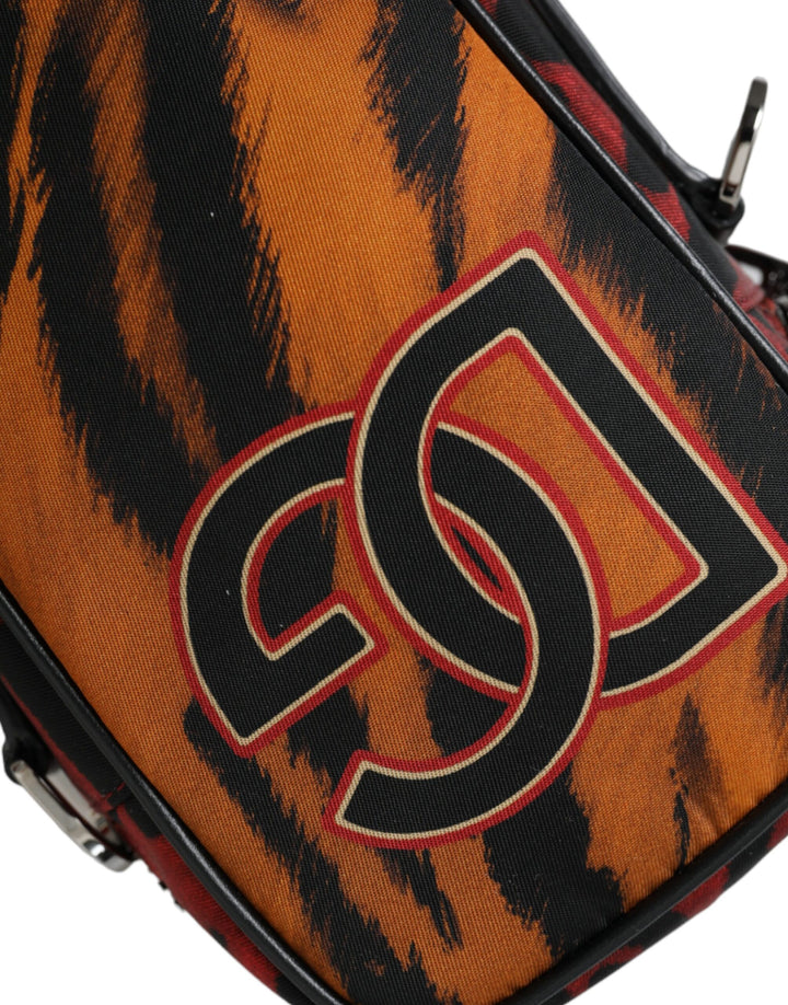 Dolce & Gabbana - Dolce & Gabbana Multicolor Tiger Print Nylon Logo Cross Body Bag - BAG1440 - Ask Me Wear