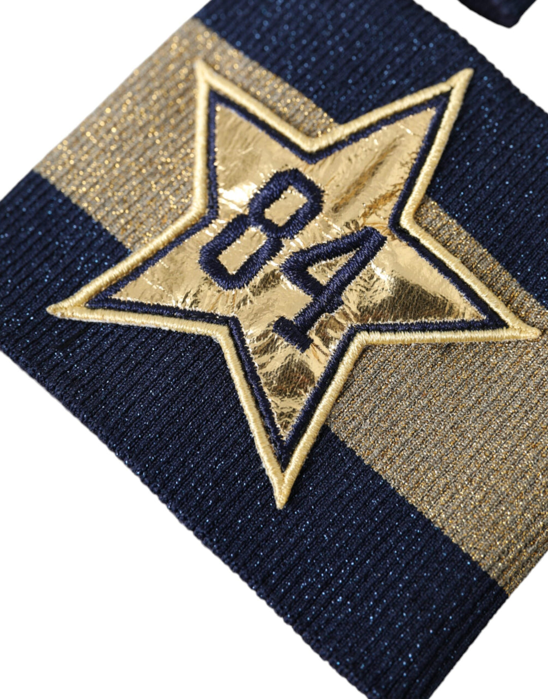 Dolce &amp; Gabbana Sample Sale Dolce &amp; Gabbana Black Gold Logo Star 84 Viscose Wristband - | Designer outlet