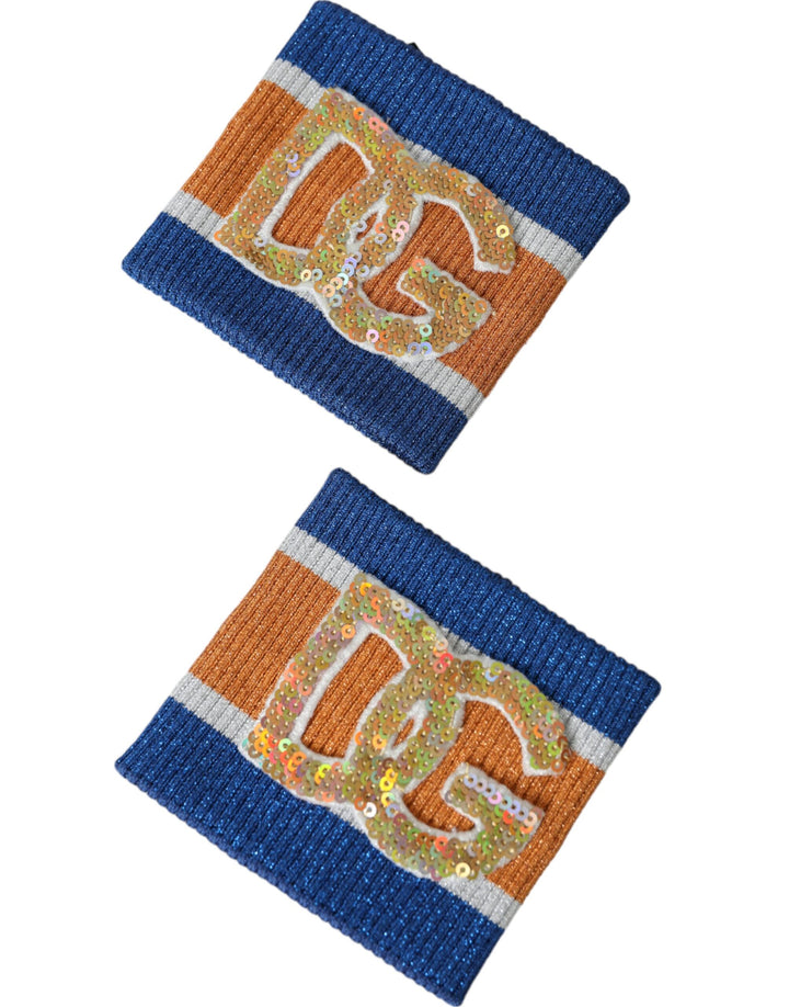 Dolce &amp; Gabbana Sample Sale Dolce &amp; Gabbana Multicolor Logo Sequin Viscose Wristband - | Designer outlet