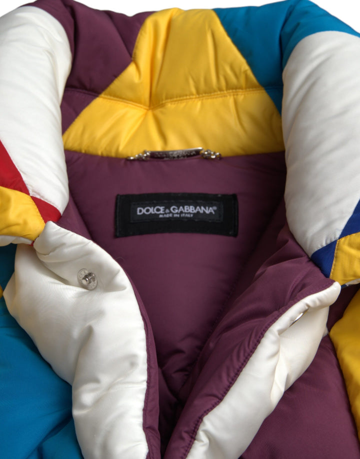 Dolce & Gabbana - Dolce & Gabbana Multicolor Windbreaker Puffer Jacket Men - JKT3827 - 52 - Ask Me Wear