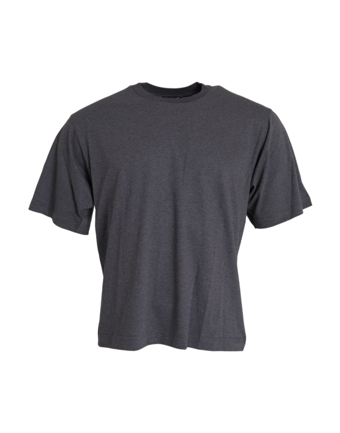 Dolce &amp; Gabbana Gray Cotton Round Neck Short Sleeve T-shirt by Dolce &amp; Gabbana outlet now on sale