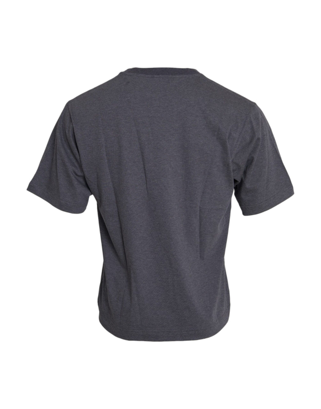 Dolce &amp; Gabbana Gray Cotton Round Neck Short Sleeve T-shirt by Dolce &amp; Gabbana outlet now on sale