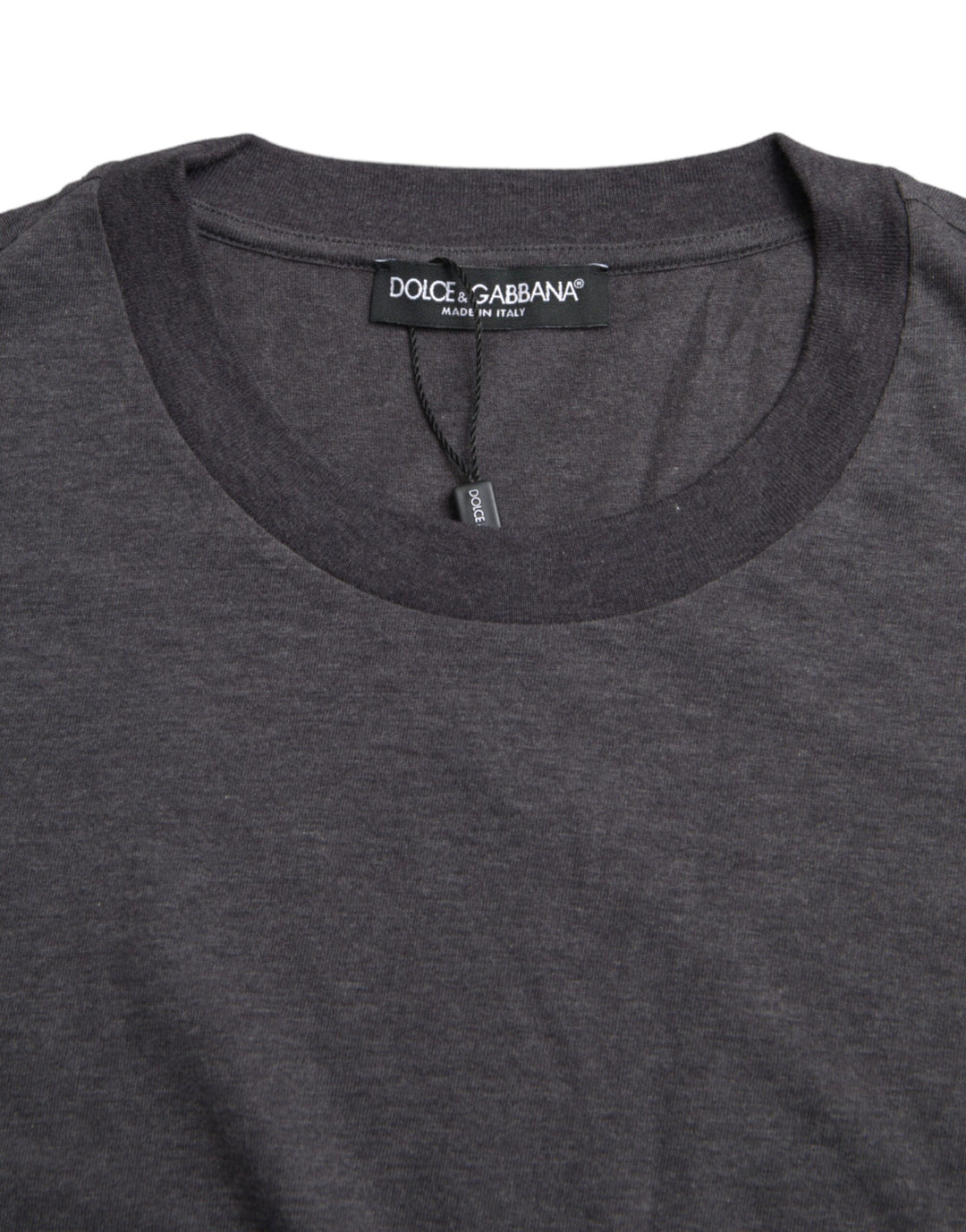 Dolce &amp; Gabbana Sample Sale Dolce &amp; Gabbana Gray Cotton Round Neck Short Sleeve T-shirt - | Designer outlet