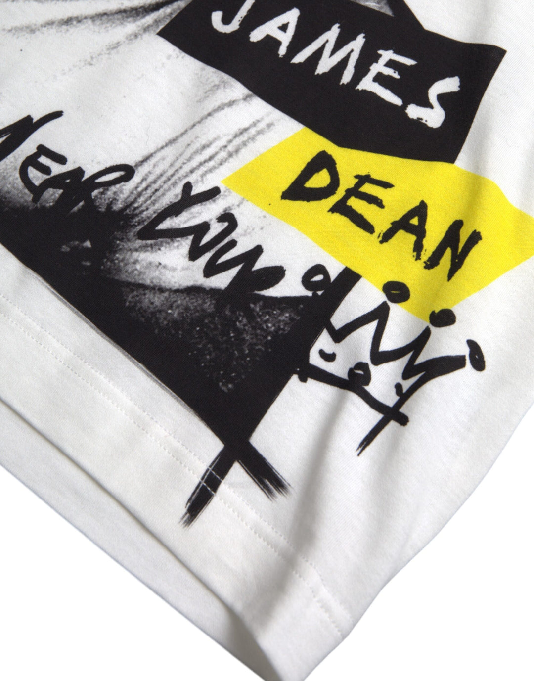 Dolce &amp; Gabbana White Graphic Cotton Short Sleeves Men T-shirt by Dolce &amp; Gabbana outlet now on sale