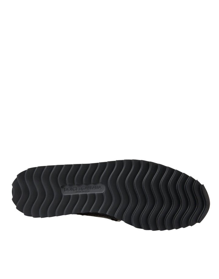 Dolce &amp; Gabbana Black Woven Buffalo Leather Men Loafers Shoes by Dolce &amp; Gabbana outlet now on sale