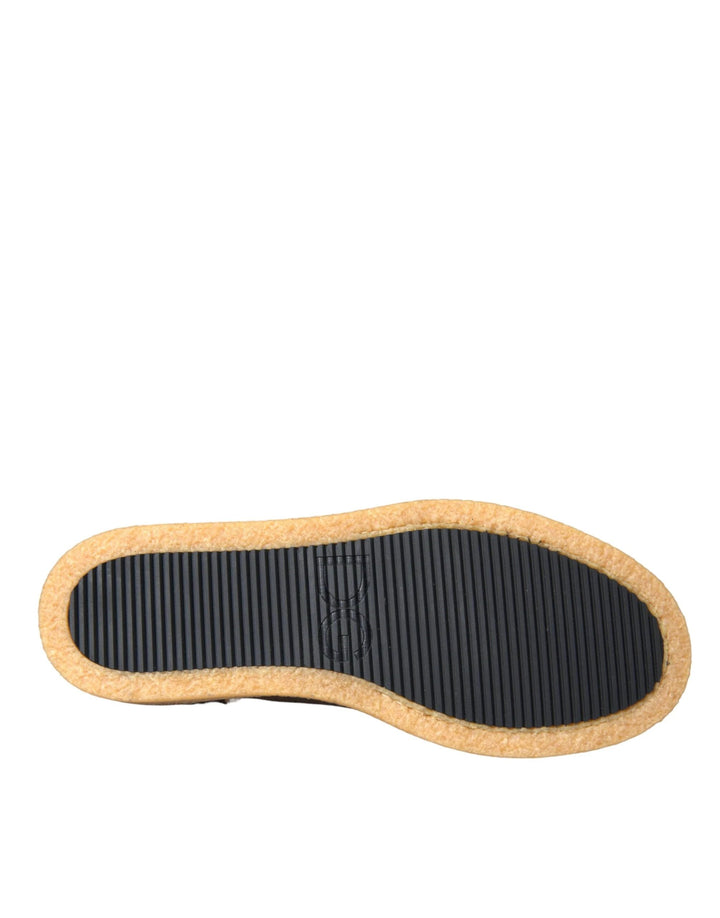 Dolce &amp; Gabbana Sample Sale Dolce &amp; Gabbana Brown Black Fur Leather Loafers Men Shoes - | Designer outlet