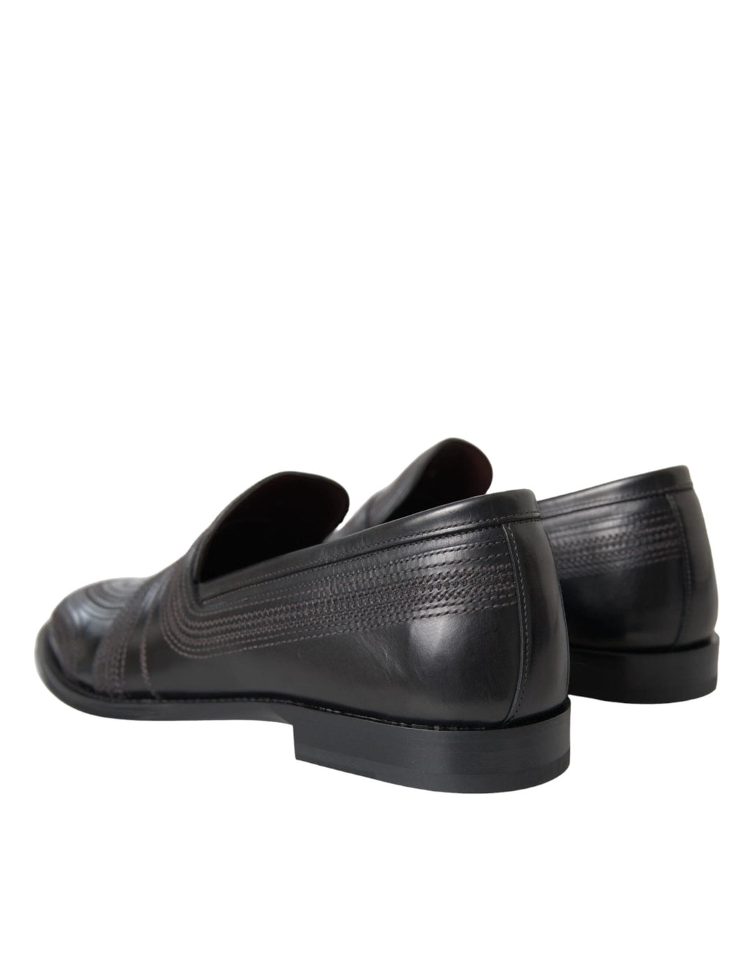 Dolce &amp; Gabbana Black Brown Leather Loafer Men Dress Shoes by Dolce &amp; Gabbana outlet now on sale
