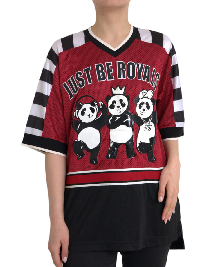 Dolce &amp; Gabbana Multicolor Royals Panda Oversized T-shirt by Dolce &amp; Gabbana outlet now on sale