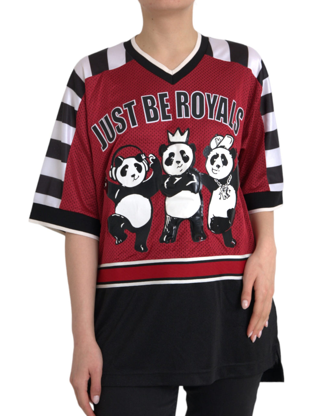 Dolce &amp; Gabbana Multicolor Royals Panda Oversized T-shirt by Dolce &amp; Gabbana outlet now on sale