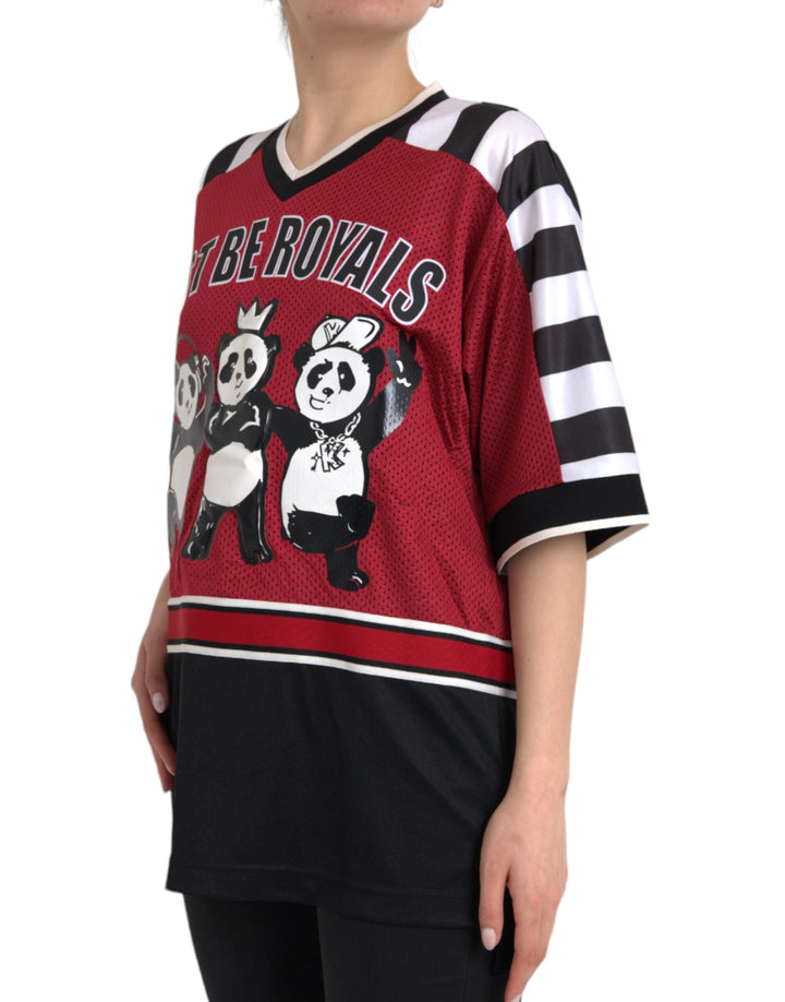 Dolce &amp; Gabbana Multicolor Royals Panda Oversized T-shirt by Dolce &amp; Gabbana outlet now on sale