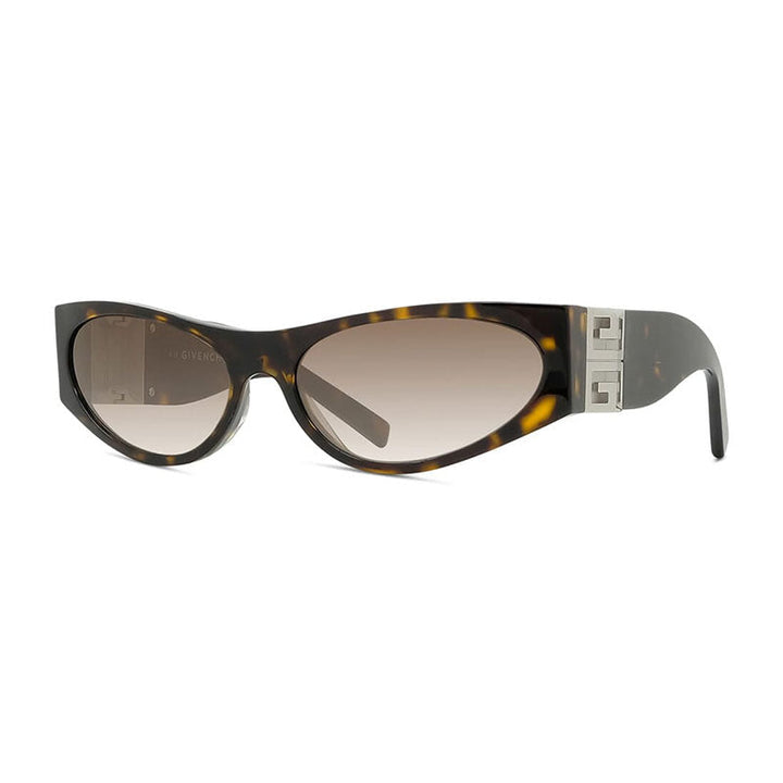 Givenchy Sunglasses Cat Eye Full Rim, Shiny Dark Havana Frame and Brown Lens GV40055I52F