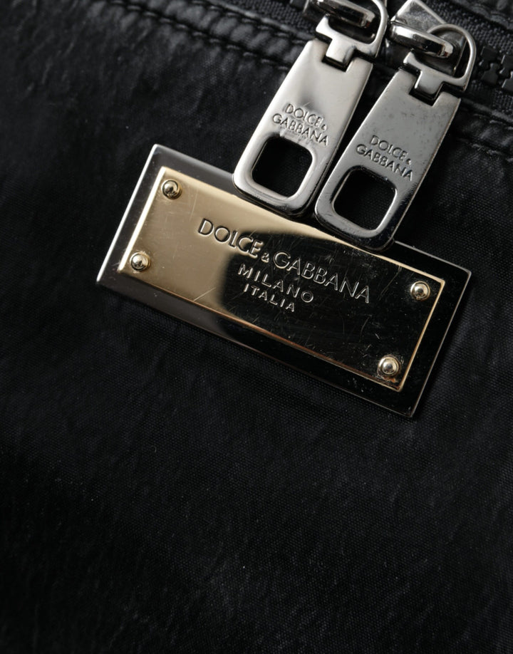 Dolce & Gabbana - Dolce & Gabbana Black Nylon Logo Plaque Belt Waist Fanny Pack Bag - BAG1461 - Ask Me Wear