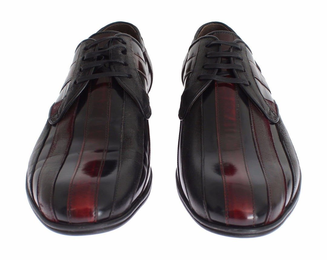 Dolce &amp; Gabbana Sample Sale Dolce &amp; Gabbana Black Bordeaux Leather Dress Formal Shoes - | Designer outlet