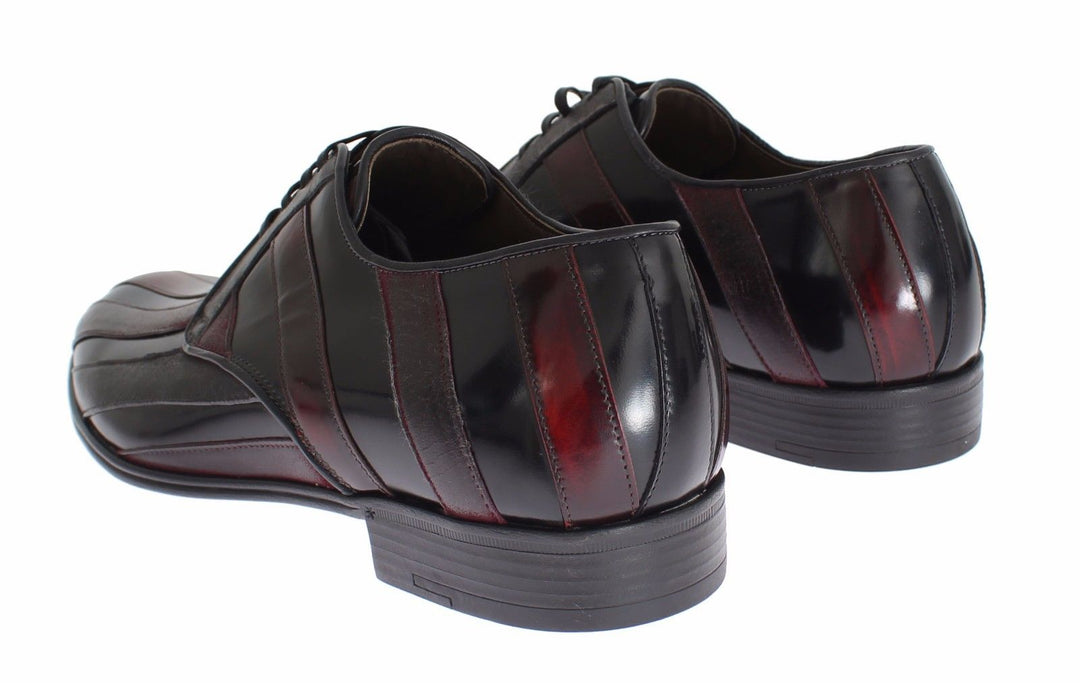 Dolce &amp; Gabbana Sample Sale Dolce &amp; Gabbana Black Bordeaux Leather Dress Formal Shoes - | Designer outlet