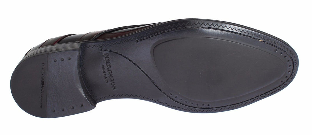 Dolce &amp; Gabbana Sample Sale Dolce &amp; Gabbana Black Bordeaux Leather Dress Formal Shoes - | Designer outlet