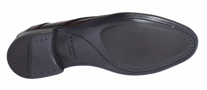 Dolce &amp; Gabbana Sample Sale Dolce &amp; Gabbana Black Bordeaux Leather Dress Formal Shoes - | Designer outlet