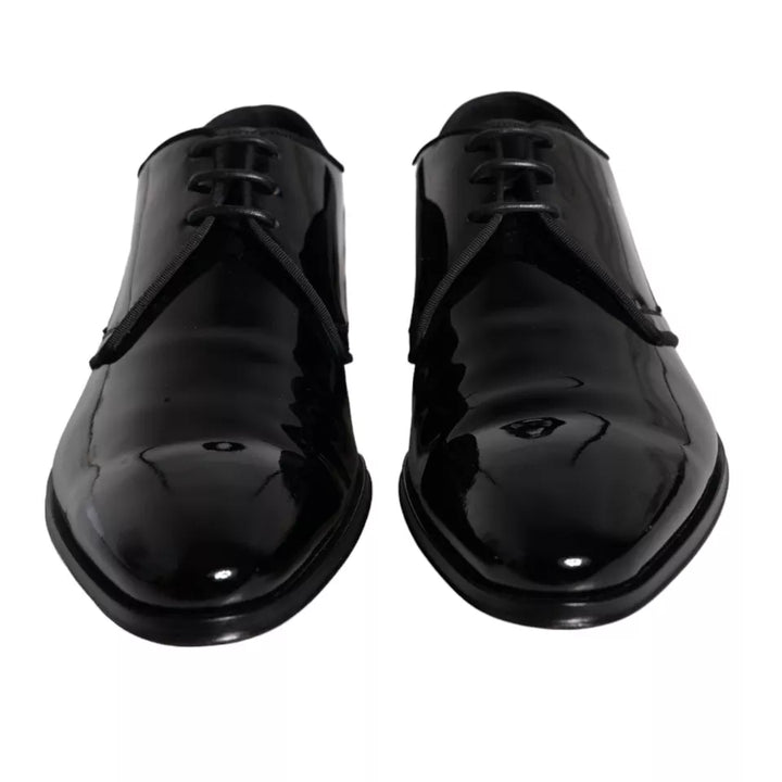 Dolce &amp; Gabbana Sample Sale Dolce &amp; Gabbana Black Calfskin Leather Derby Men Dress Shoes - | Designer outlet