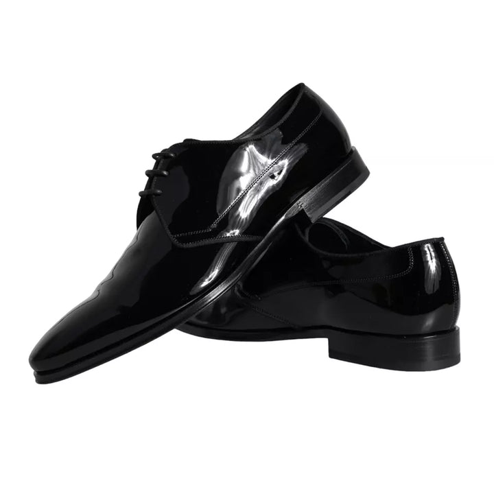 Dolce &amp; Gabbana Sample Sale Dolce &amp; Gabbana Black Calfskin Leather Derby Men Dress Shoes - | Designer outlet