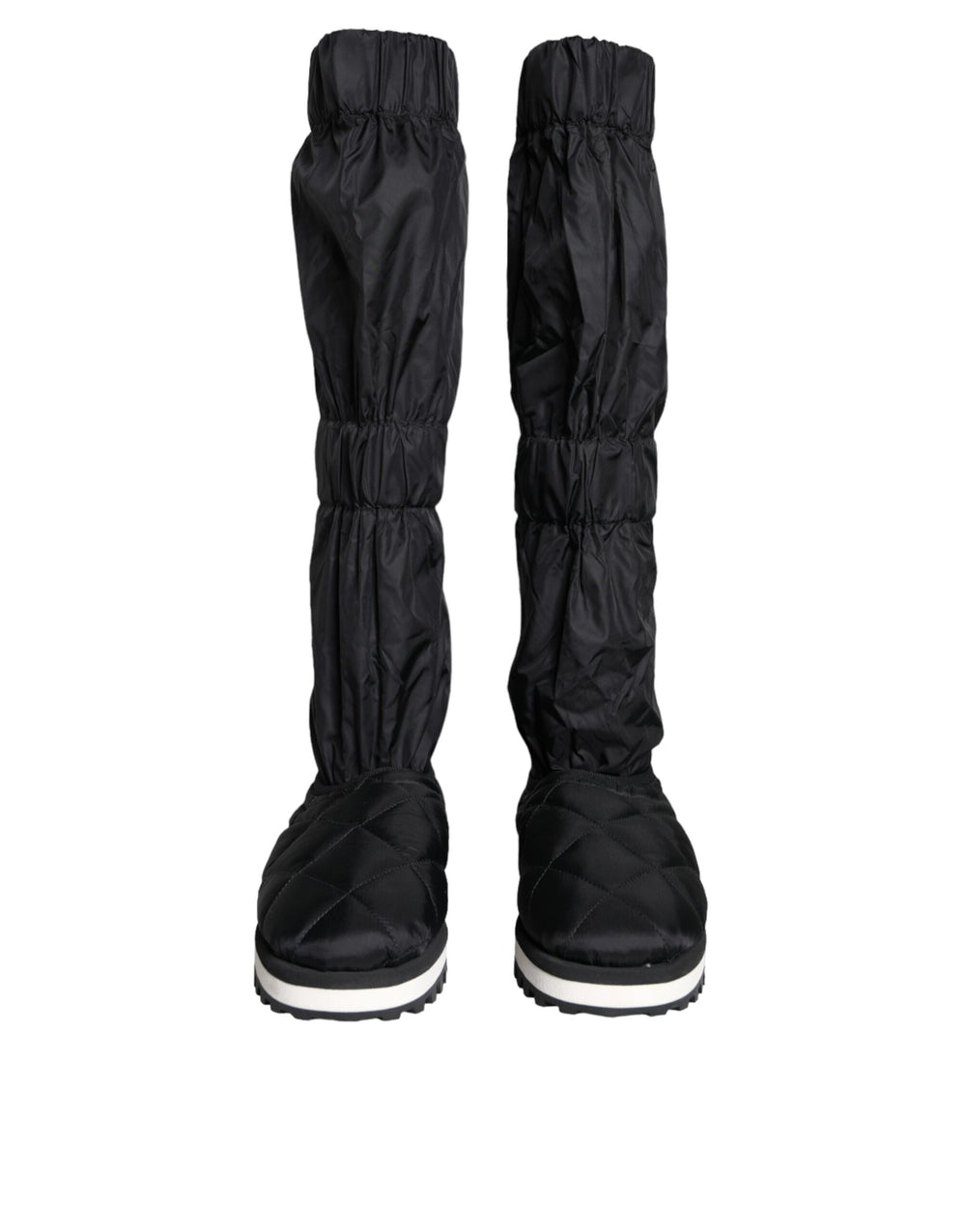 Dolce & Gabbana Black Quilted High Top Boots Sneakers Shoes by Dolce & Gabbana outlet now on sale