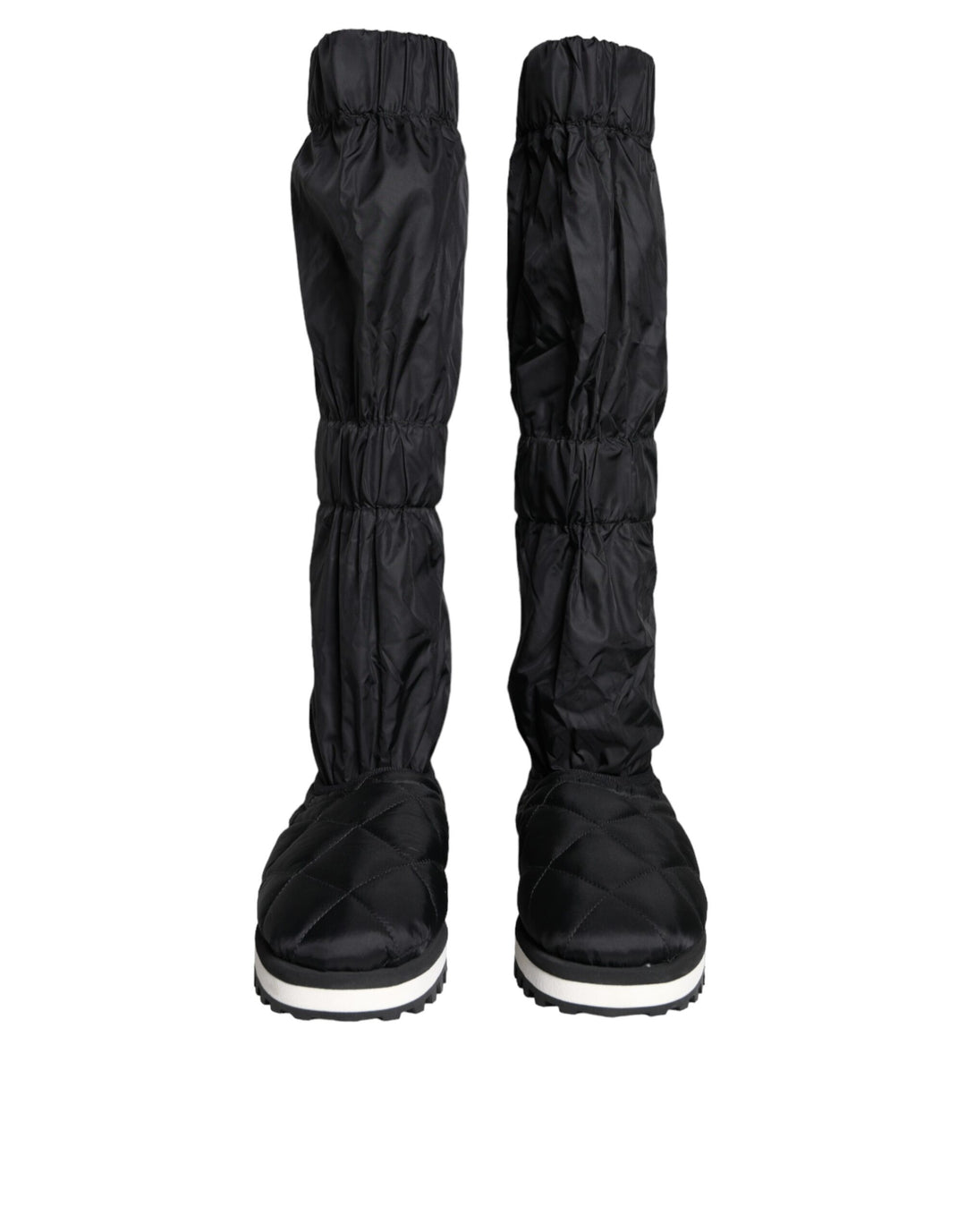 Dolce & Gabbana Black Quilted High Top Boots Sneakers Shoes by Dolce & Gabbana outlet now on sale