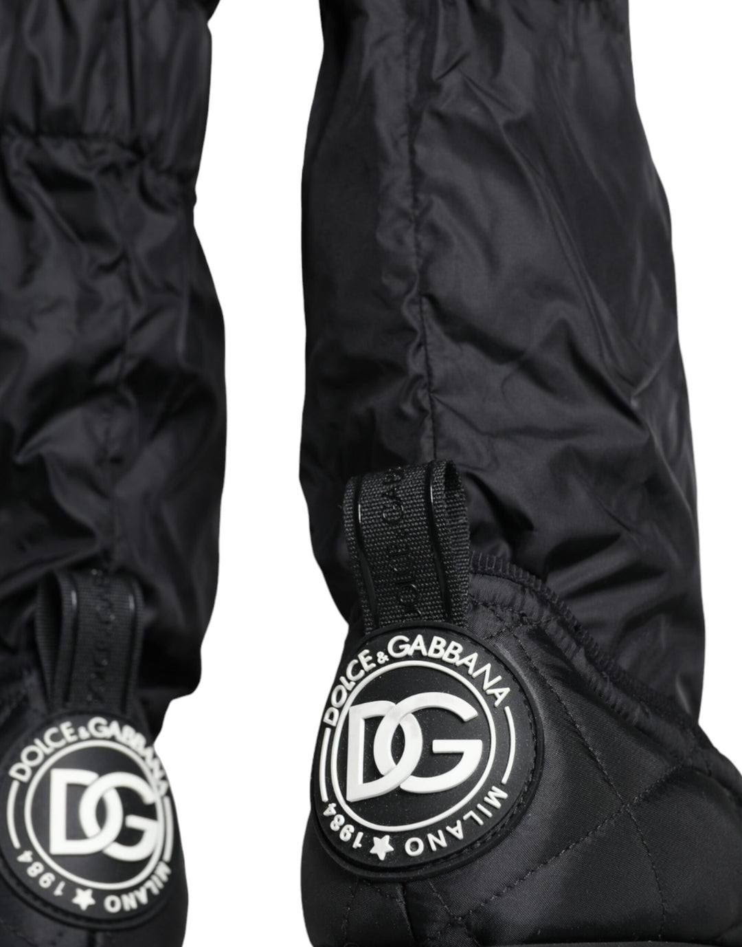 Dolce & Gabbana Black Quilted High Top Boots Sneakers Shoes by Dolce & Gabbana outlet now on sale