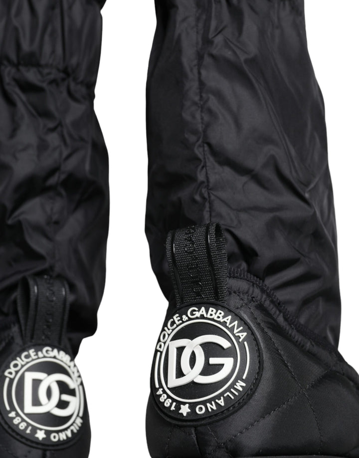 Dolce & Gabbana Black Quilted High Top Boots Sneakers Shoes by Dolce & Gabbana outlet now on sale