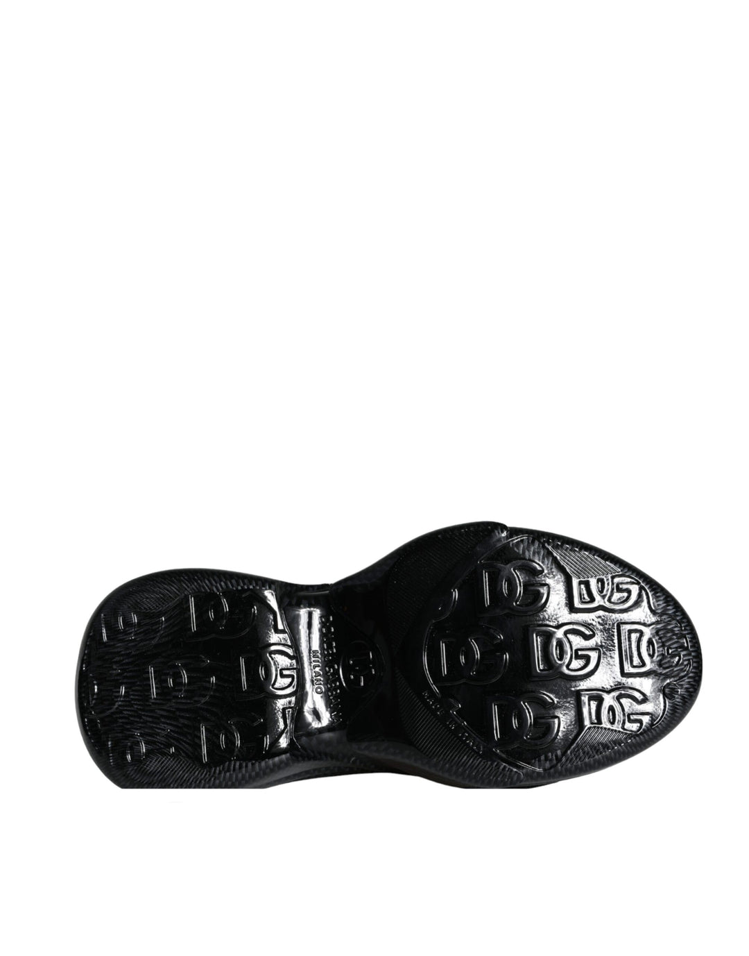 Dolce &amp; Gabbana Black Foiled Rubber Toy Low Top Men Sneakers Shoes by Dolce &amp; Gabbana outlet now on sale