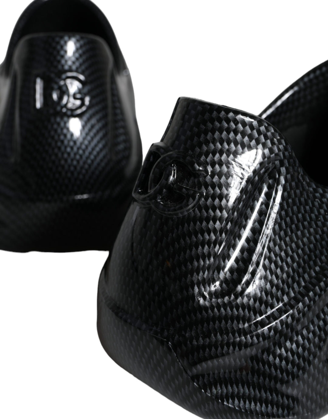 Dolce &amp; Gabbana Black Foiled Rubber Toy Low Top Men Sneakers Shoes by Dolce &amp; Gabbana outlet now on sale