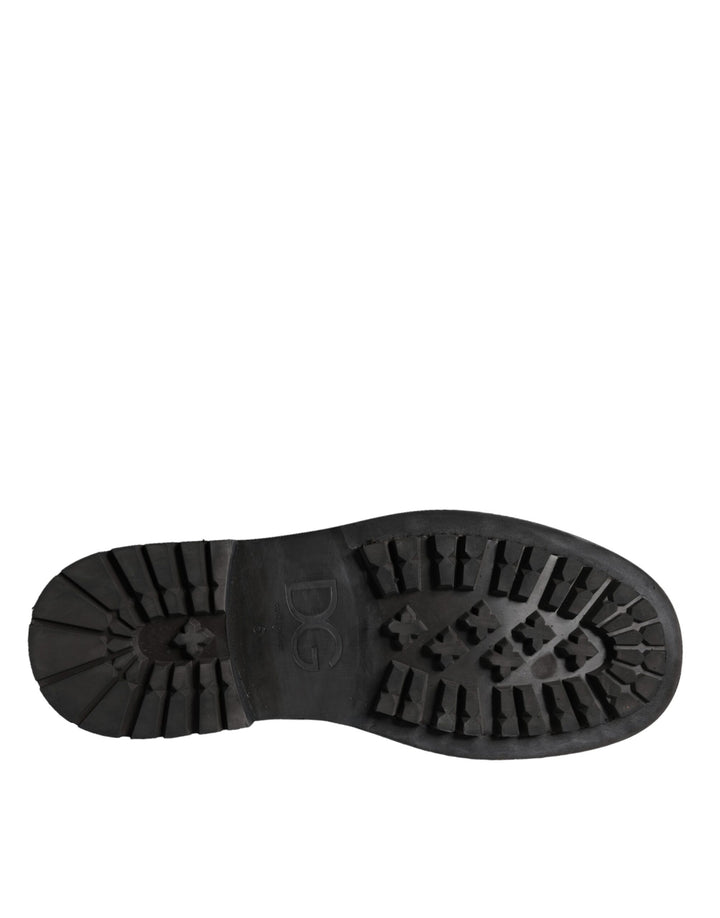 Dolce &amp; Gabbana Sample Sale Dolce &amp; Gabbana Black Lace Up Mid Calf Boots Men Shoes - | Designer outlet