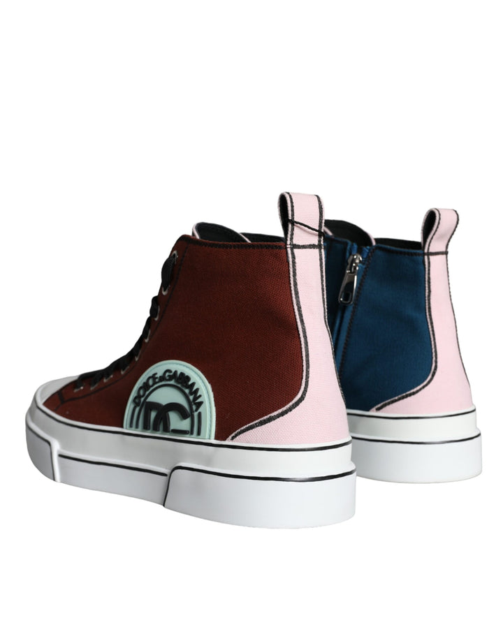 Dolce &amp; Gabbana Sample Sale Dolce &amp; Gabbana Multicolor Patchwork High Top Sneaker Shoes - | Designer outlet