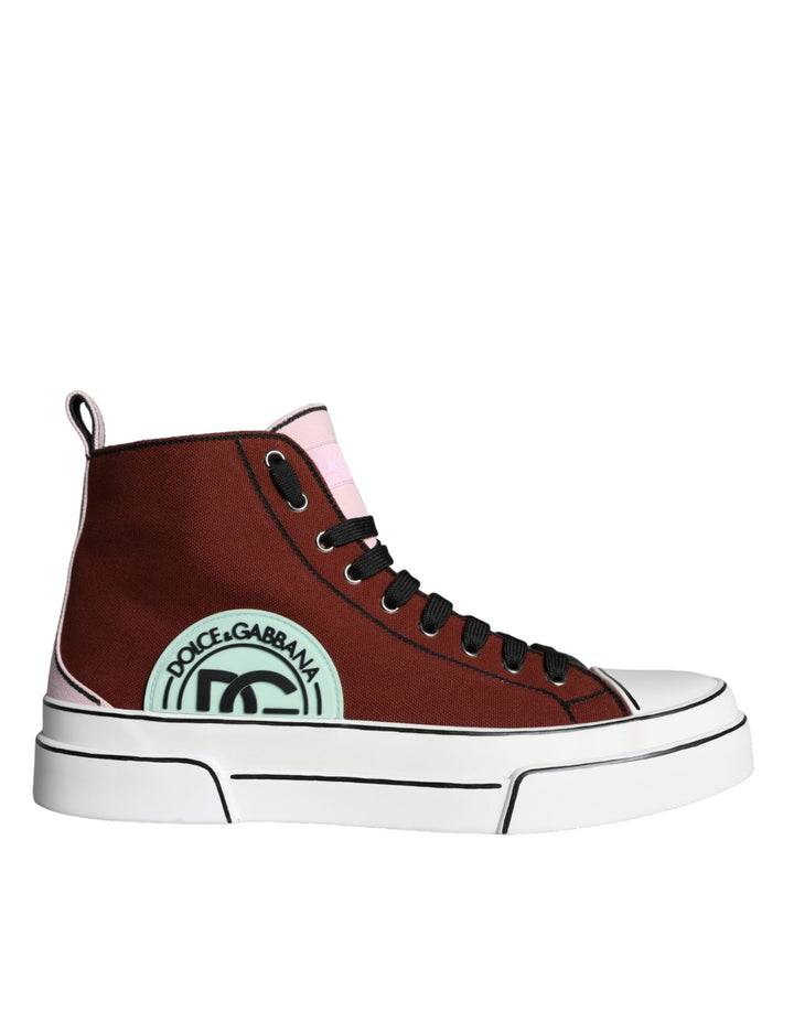 Dolce &amp; Gabbana Sample Sale Dolce &amp; Gabbana Multicolor Patchwork High Top Sneaker Shoes - | Designer outlet