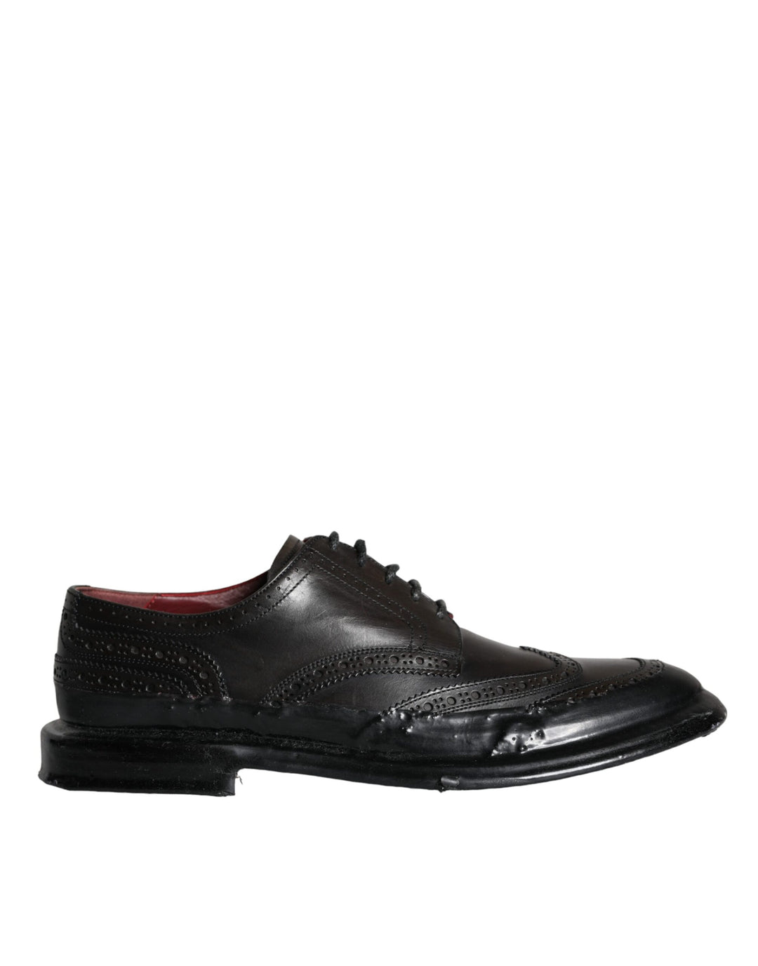Dolce & Gabbana Sample Sale Dolce & Gabbana Black Leather Oxford Wingtip Formal Men Shoes - | Designer outlet