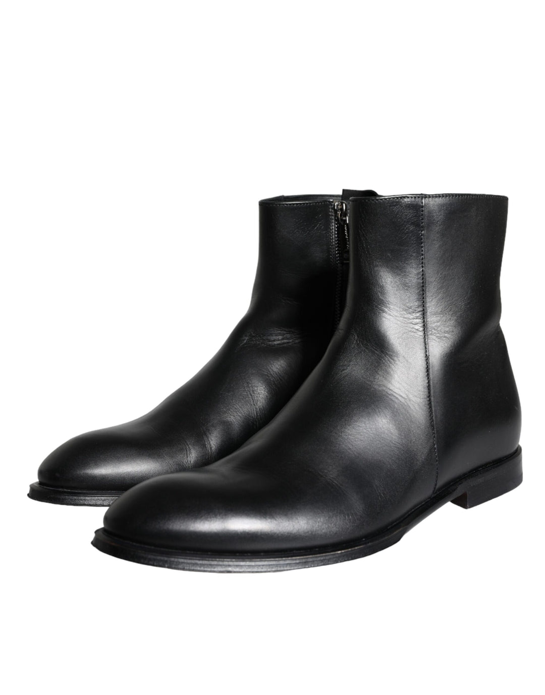 Dolce & Gabbana Sample Sale Dolce & Gabbana Black Calf Leather Men Ankle Boots Men Shoes - | Designer outlet