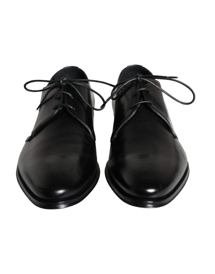 Dolce &amp; Gabbana Sample Sale Dolce &amp; Gabbana Black Calfskin Leather Derby Men Dress Shoes - | Designer outlet