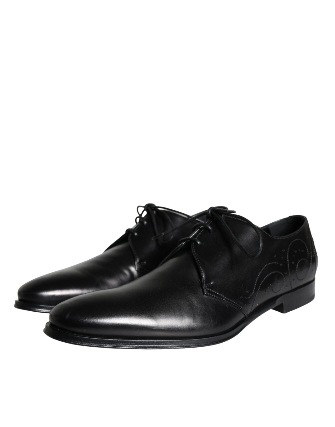 Dolce &amp; Gabbana Sample Sale Dolce &amp; Gabbana Black Calfskin Leather Derby Men Dress Shoes - | Designer outlet