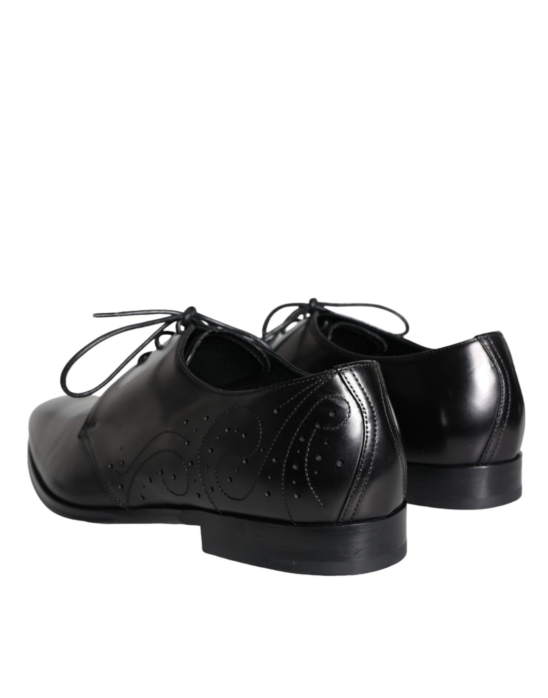 Dolce &amp; Gabbana Sample Sale Dolce &amp; Gabbana Black Calfskin Leather Derby Men Dress Shoes - | Designer outlet