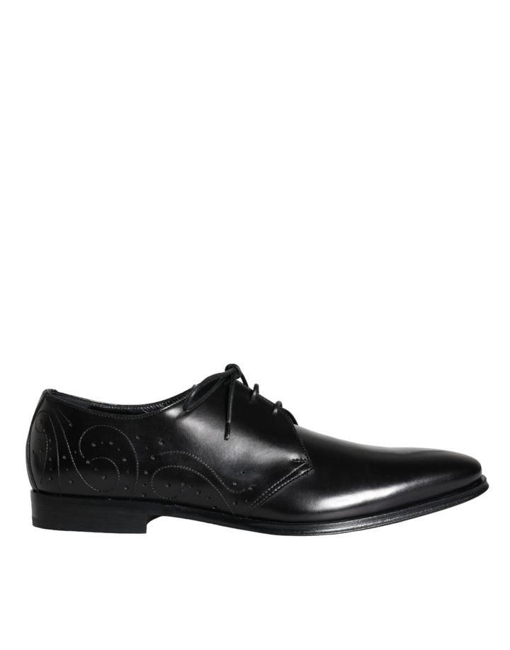 Dolce &amp; Gabbana Sample Sale Dolce &amp; Gabbana Black Calfskin Leather Derby Men Dress Shoes - | Designer outlet