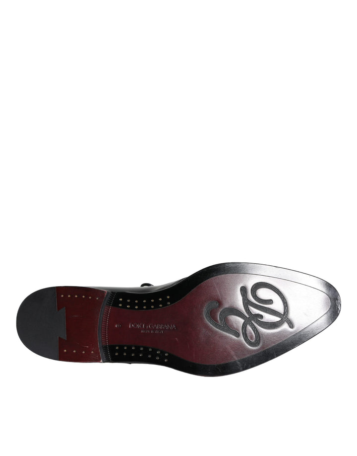 Dolce &amp; Gabbana Sample Sale Dolce &amp; Gabbana Black Calfskin Leather Derby Men Dress Shoes - | Designer outlet