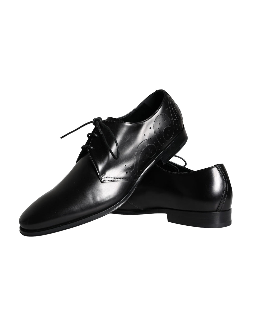 Dolce &amp; Gabbana Sample Sale Dolce &amp; Gabbana Black Calfskin Leather Derby Men Dress Shoes - | Designer outlet