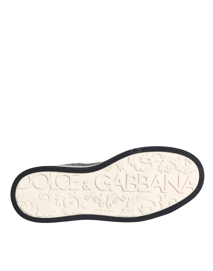 Dolce &amp; Gabbana Sample Sale Dolce &amp; Gabbana Black Leather Men Low Top Sneakers Shoes - | Designer outlet