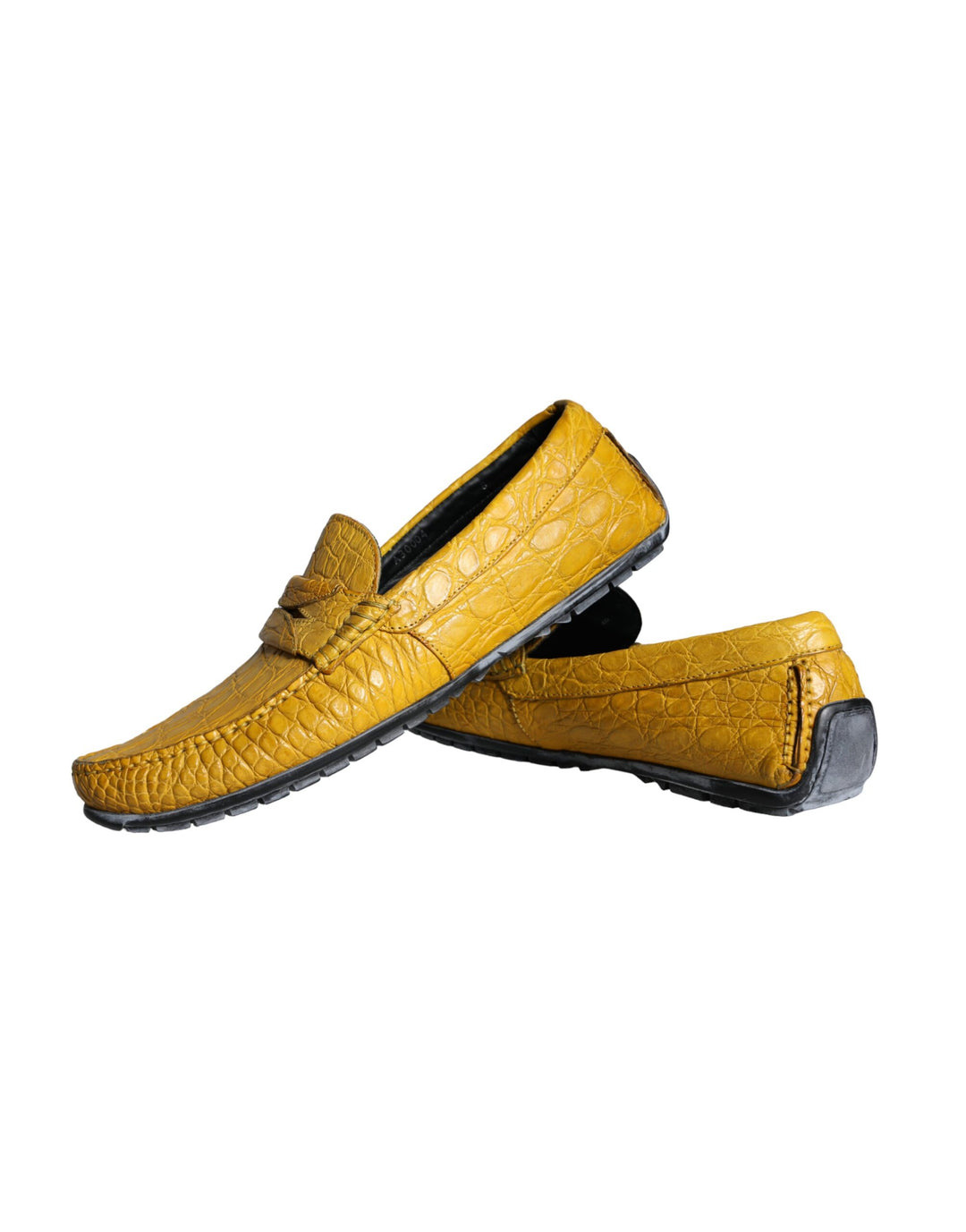Dolce &amp; Gabbana Sample Sale Dolce &amp; Gabbana Yellow Leather Slip Mocassin Loafers Shoes - | Designer outlet