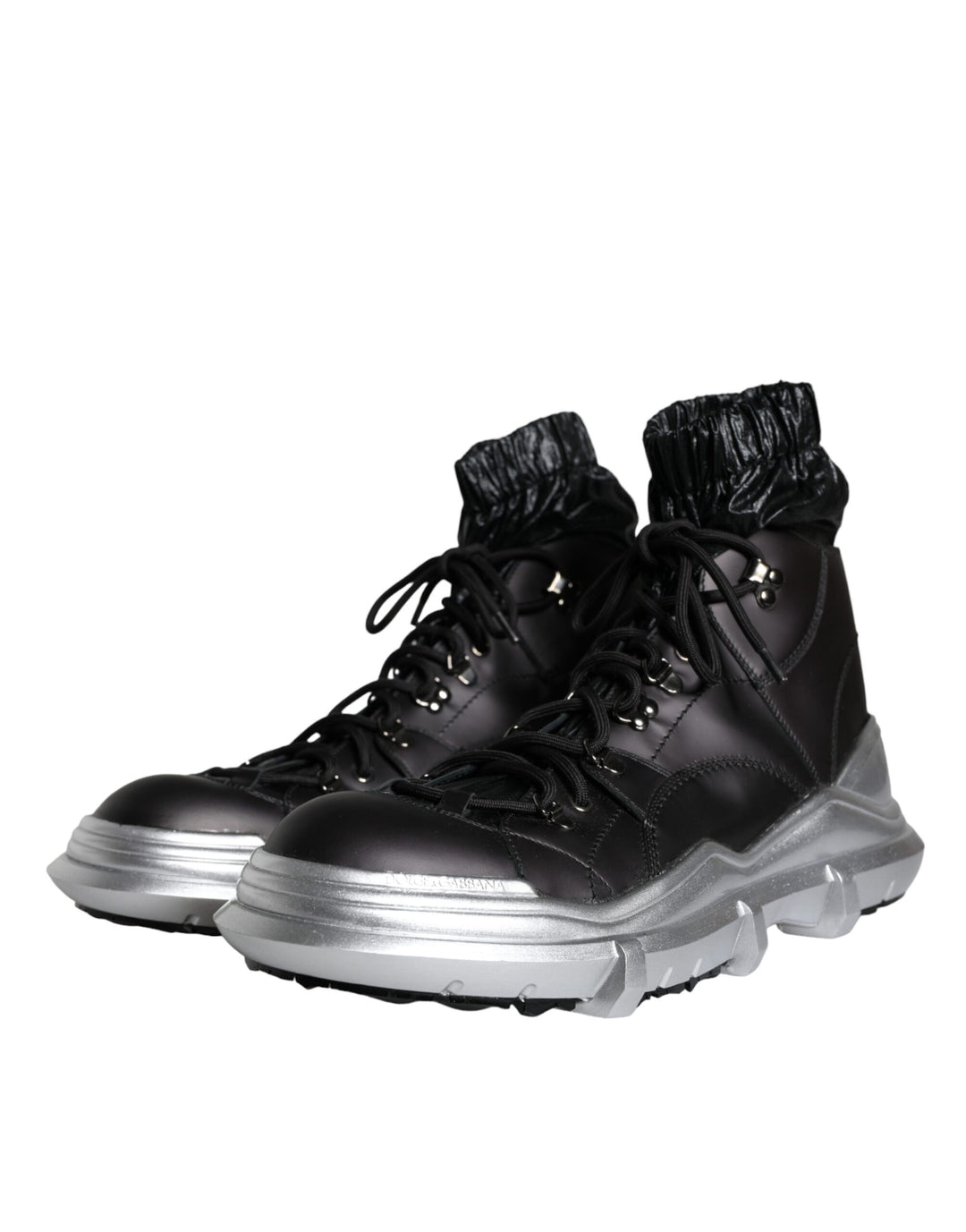 Dolce &amp; Gabbana Sample Sale Dolce &amp; Gabbana Black Nylon Galileo High Top Sneakers Shoes - | Designer outlet
