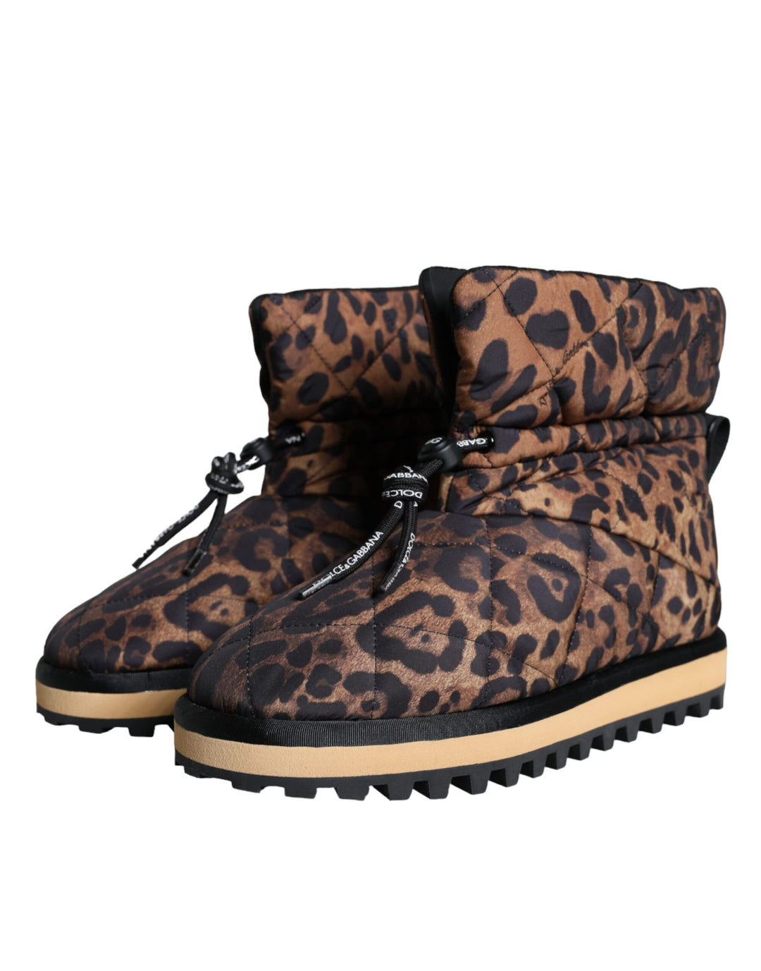 Dolce &amp; Gabbana Sample Sale Dolce &amp; Gabbana Brown Leopard Ankle Boots Padded Shoes - | Designer outlet