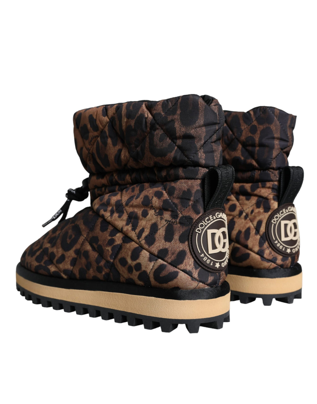 Dolce &amp; Gabbana Sample Sale Dolce &amp; Gabbana Brown Leopard Ankle Boots Padded Shoes - | Designer outlet