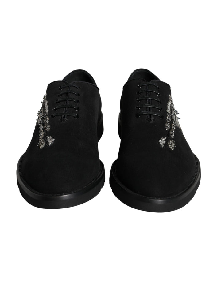 Dolce &amp; Gabbana Sample Sale Dolce &amp; Gabbana Black Suede Sicilia Lace Up Formal Shoes - | Designer outlet