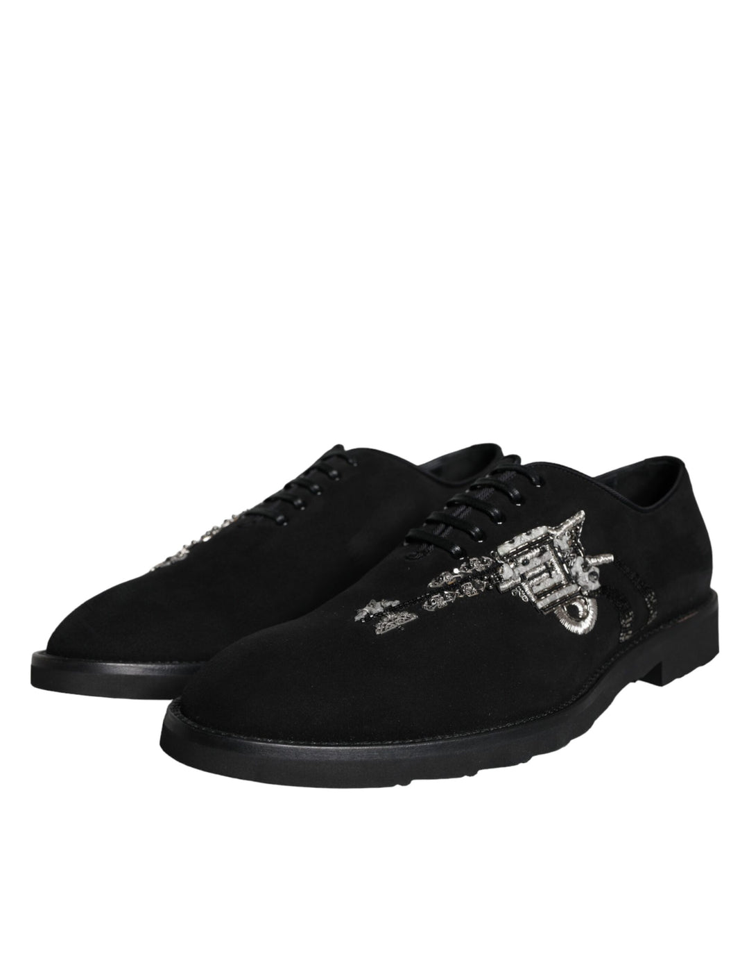 Dolce &amp; Gabbana Sample Sale Dolce &amp; Gabbana Black Suede Sicilia Lace Up Formal Shoes - | Designer outlet